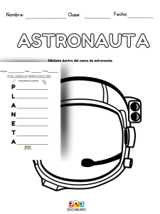 Actividades de astronautas niños preescolar 