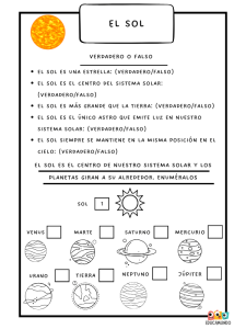 actividades del sistema solar para primaria