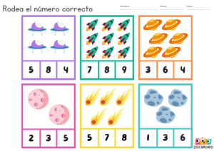 Fichas descargables gratuitas de actividades de conteo para preescolar 