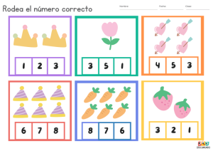 Fichas descargables gratuitas de actividades de conteo para preescolar 