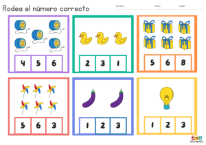 Fichas descargables gratuitas de actividades de conteo para preescolar 