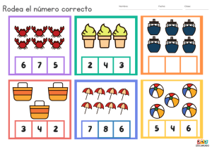 Fichas descargables gratuitas de actividades de conteo para preescolar 