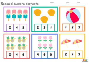 Fichas descargables gratuitas de actividades de conteo para preescolar 