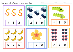 Fichas descargables gratuitas de actividades de conteo para preescolar 