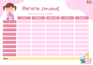 horario escolar para imprimir 