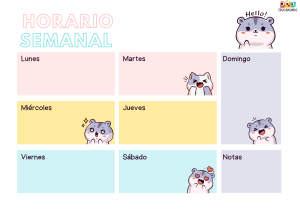 horario escolar para imprimir 