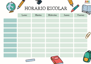 horario escolar para imprimir 