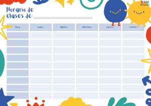 horario escolar para imprimir 