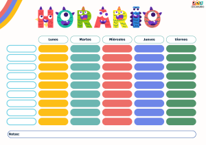 horario escolar para imprimir 