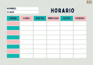 horario escolar para imprimir 