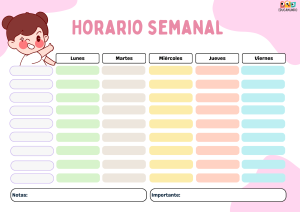 horario escolar para imprimir 