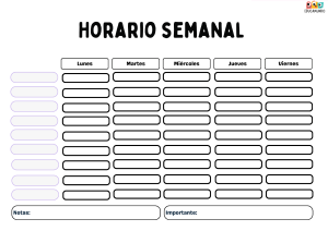 horario escolar para imprimir 