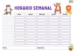 horario escolar para imprimir 