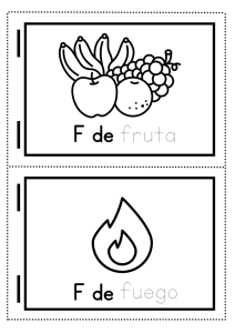 dibujos con la letra F fichas para niños de preescolar