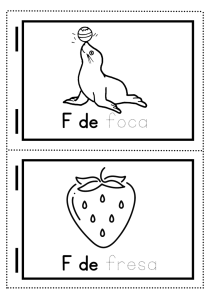 dibujos con la letra F fichas para niños de preescolar