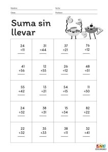 Sumas sin llevar 200 sumas