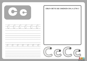 Trazo de la letra C fichas gratis
