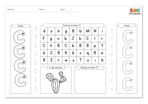 Trazo de la letra C fichas gratuitas