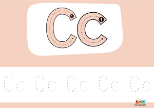 Trazo de la letra C ninos