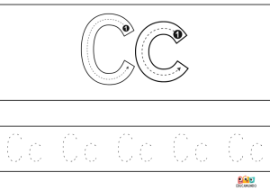 Trazo de la letra C preescolar