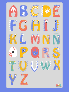 posteriormente Abecedario con nombres de dinosaurios