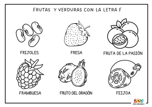 dibujos con la letra F fichas para niños de preescolar