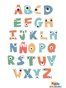 Ilustración gratuita de abecedario de animales, ideal para decorar aulas y fomentar el aprendizaje del abecedario