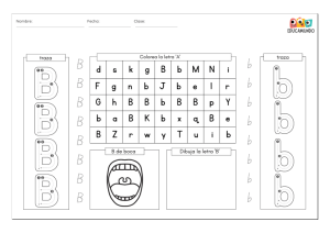 trazo letra b para niños y niñas
