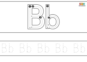 trazo letra b para niños y niñas