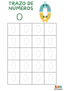 actividades de trazo de números del 0 al 9 para niños de preescolar