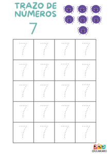 actividades de trazo de números del 0 al 9 para niños de preescolar