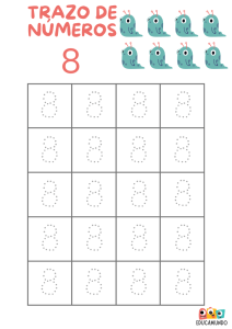 actividades de trazo de números del 0 al 9 para niños de preescolar