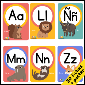 fichas de abecedario con animales para descargar gratis en formato pdf