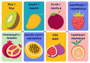 vocabulario Frutas en Inglés