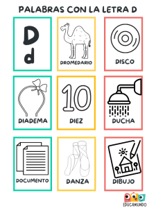 fichas descargables de palabras que empiezan por D
