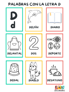 fichas descargables de palabras que empiezan por D
