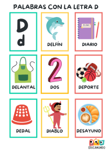 fichas descargables de palabras que empiezan por D