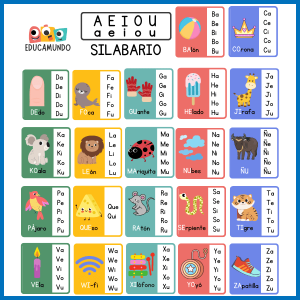 recurso de fichas educativas con tematica de silabario