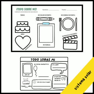 Descarga la ficha Todo Sobre Mí para niños. Perfecta para actividades en el aula y conocer a los alumnos