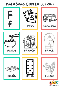 palabras con la letra F pdf descargable