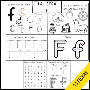 fichas trazo letra f