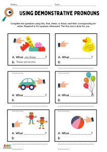 usando pronombres demostrativos