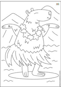 dibujos de capibara para colorear