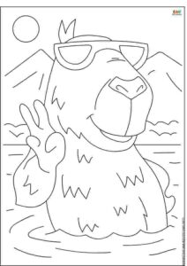dibujos de capibara para colorear