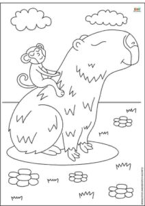 dibujos de capibara para colorear