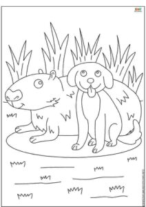 dibujos de capibara para colorear
