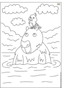 dibujos de capibara para colorear