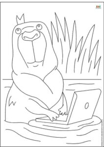 dibujos de capibara para colorear