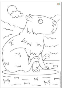 dibujos de capibara para colorear