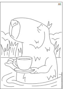 dibujos de capibara para colorear
